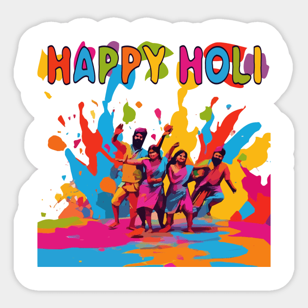 Happy Holi Sticker by Sanu Designs